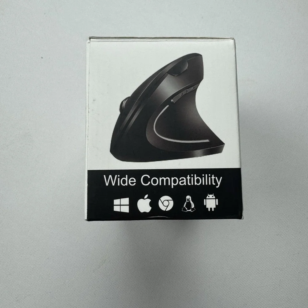 POJTK Black Ergonomic Mouse Wireless Bluetooth